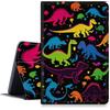 BWEGRHE Custodia colorata con dinosauri per Samsung Galaxy Tab A8 10,5 pollici 2022, antiurto in pelle PU pieghevole custodia sottile con auto sleep/wake per Galaxy Tab A8 2022 modello SM-X200/X205/X207
