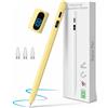 MEKO Penna per tablet con display LED, design magnetico, 9 ore di autonomia | Penna touch con ricarica rapida da 15 minuti, compatibile con Android/Samsung/Xiaomi/Lenovo, per tablet e smartphone, giallo