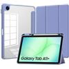 CAUHENYEE Custodia per Samsung Galaxy Tab A11 Plus Cover, Antiurto, Chiusura Magnetica, Retro Trasparente - Custodia Protettiva Sottile con Funzione Sleep e Supporto Pieghevole - Lavanda