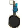 DHLK® Cavo Tasto Home Compatibile con iPhone 6 Nero - No Impronta Digitale (A1549, A1586, A1589)