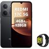 Xiaomi REDMI 17C 5G 4+128GB, nero, smartwatch incluso | Batteria da 6000 mAh, display LCD immersivo da 6,9 pollici con sistema di fotocamera da 120 Hz, 50 MP
