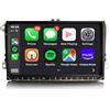 Erisin 8-Core 4+64GB Android 16 Autoradio Navigatore per VW Tiguan Golf 5 Golf 6 Polo Volkswagen Passat B5 Seat Leon Supporto Carplay DSP Bluetooth DAB+ Radio Stereo 9 pollici IPS Schermo tattile