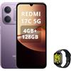 Xiaomi REDMI 17C 5G 4+128GB, viola, smartwatch incluso | Batteria da 6000 mAh, display LCD immersivo da 6,9 pollici con sistema di fotocamera da 120 Hz, 50 MP