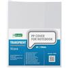 D.RECT Set di 10 Copertine per Quaderni, Formato DIN A5, Trasparenti, in Pellicola di Polipropilene Resistente e Lavabile, Spessore 150 mic