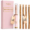 Naguère SIWAK - Set di 5 bastoncini miswak naturale con custodia per il trasporto, colore: Rosa
