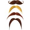 GWAWG Baffi finti, realistici, ricci, divertente barba di Babbo Natale, accessori per costume per Halloween, Natale, maschera in maschera, forniture per feste (marrone)