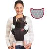 Infantino Swift Classic Marsupio - leggero e compatto, con bavaglino Clever Wonder Cover 2 in 1 e tasca esterna, per neonati e bambini da 8 a 25 libbre (3,6-11,3 kg).