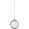 EGLO LED decorazione da finestra sospesa Mounty, decorazione a sfera | appesa, luce decorativa natalizia, acciaio nero, luce calda, IP44, Ø 30 cm
