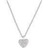 Amen Collana Cuore in Argento con Zirconi, Piccola, Argento Sterling, Zircone
