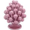 SICILIA BEDDA CAPACI Pigna Siciliana in Ceramica di Caltagirone Decorativa - H 10/11 cm - Rosa - MOD. Monocolore