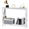 RELAX4LIFE Consolle da Ingresso con 2 Livelli, Tavolo da Divano in Legno con Aspetto Moderno, Adatto per Ingresso, Camera da Letto, Salotto,100 x 30 x 80 cm (2 livelli, Bianco)