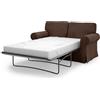 MASTERS OF COVERS Rivestimento per divano letto compatibile con IKEA Ektorp 2 posti, rivestimento di ricambio, fatto a mano 197 x 90 x 88 cm (Cord, Marrone)