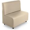 Avalon - Enea Divano Poltrona 2 Posti Finta pelle Ideale per Pub, Ristorante, Made in Italy (L100 x P60x H90 - Beige)