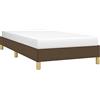 vidaXL Giroletto senza Materasso Marrone Scuro 100x200 cm Tessuto