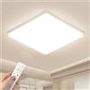 EASY EAGLE Plafoniera LED Soffitto Dimmerabile, Ø40CM 55W 5500LM | 3000K-6500K Quadrata Lampadario LED Soffitto con Telecomando per Bagno Cucina Soggiorno Camera da Letto Balcone Corridoio