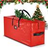BARAKYEG Custodia impermeabile albero natale con manici e cerniera, sacco porta natale 122x40x52 cm(rosso)