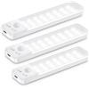 Generic Led Sottopensile Cucina con Sensore di Movimento, 3 Pezzi 15cm Ricaricabile | 6500K Bianco Freddo, Dimmerabile Luce Led Sottopensile, Luce Armadio Led con Sensore per Scale Corridoio Garage Letto