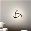 Mengjay Lampada a Sospensione LED Lampada da Soffitto, 15W Lampadario Plafoniera, Dimmerabili 3000K/4500K/6000K, Appendere le Luci for la Sala da Pranzo, Ufficio, Isola Della Cucina (Nero)