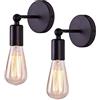 XINYANSEE 2 pezzi E27 Vintage Industriale Dell'annata Regolabile Finito in ottone Testa Ombra Retro Applique da Parete Lampadario a Sospensione Sconce Lampada da Parete