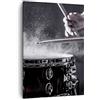 ARTTOR Moderno Quadro su Tela 50x70 cm Verticale Musica - 4313 | Tamburo Polvere Quadro Decorativo Piccolo Soggiorno Camera da Letto Decorazione da Parete Arte da Parete ARTTOR