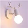 XINYANSEE Applique da Parete Interna Design Corna di Cervo E27 Lampada Moderna Camera | Testa lampada orientabile, finitura metallo opaco, luce ambientale calda, montaggio semplice, elegante arredamento nordico