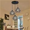 Mengjay Plafoniera in Cristallo Moderno Lampadario in Cristallo Luce Lüster Lampadario 60W E27*3 per corridoio portico camera da letto