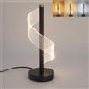Mengjay Lampada da comodino a spirale LED, 6W protezione degli occhi, 3000K/4500K/6000K (Caldo/Naturale/Freddo Bianco), lampada da tavolo LED/Illuminazione decorativa per soggiorno camera da letto (Nero)