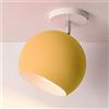 Mengjay Moderno E27 Plafoniera Industriale Metal Semi-Flush Mount Rustico Lampada da Soffitto Luce da Soffitto Lampadario a Sospensione Lampada per Cucina, Camera da letto, sala da pranzo soffitto (Giallo)