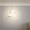 Mengjay Lampada a Sospensione LED Lampada da Soffitto, 15W Lampadario Plafoniera, Dimmerabili 3000K/4500K/6000K, Appendere le Luci for la Sala da Pranzo, Ufficio, Isola Della Cucina (Bianco)