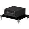 Easnuroz Cabinet Audio HIFI A 1/2/3/4 Livelli Supporto Per Lettori Di Dischi HIFI Stand Altezza Regolabile AV Media Storage Audio Rack Tower Per Giradischi/stampante/ky Box/TV(Black,60*48*10cm(1Tier))
