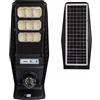 DISCORAMA LAMPIONE STRADALE CON PANNELLO SOLARE 800W FARO LED CON TELECAMERA 4G PTZ ICSEE