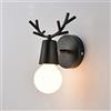XINYANSEE Applique da Parete Interna Design Corna di Cervo E27 Lampada Moderna Camera | Testa lampada orientabile, finitura metallo opaco, luce ambientale calda, montaggio semplice, elegante arredamento nordico