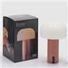 EDG Enzo De Gasperi Lampada Kiran Fungo da Tavolo USB H 22 Cm D 15 Cm Rame