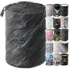 Sanilo Cesto per il Bucato con Coperchio I Cesto per Biancheria Robusto e Rotondo 60 Litri I Portabiancheria Piegabile con Maniglie Laterali (Granito)