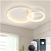 RRBEST Plafoniera LED Soffitto per Soggiorno Compatibile con Matter, Dimmerabile Soffitto Lamp Compatibile con Alexa e Apple Home, Lampada da Soffitto LED con Telecomando per Soggiorno, Camera da Lett