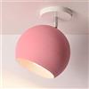 Mengjay Moderno E27 Plafoniera Industriale Metal Semi-Flush Mount Rustico Lampada da Soffitto Luce da Soffitto Lampadario a Sospensione Lampada per Cucina, Camera da letto, sala da pranzo soffitto (Rosa)