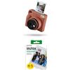 instax Fujifilm instax SQUARE 2 instant camera Brick Red + Confezione da 50 Pellicole Instantanee Formato Quadrato, Dimensioni Stampa 62x62 mm