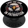 Funny 4th July Retro Eagle Sunglasses US Ho messo il Tismo nel Patriottismo American Autism Pride Awareness PopSockets PopGrip Adesivo