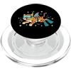 Squalo Tigre Subacqueo Immersioni Squalo Squalo Tigre Immersioni Subacquee Cartone Animato Divertente PopSockets PopGrip per MagSafe