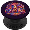 Fantasy Bosco Incantato Casette Funghi Cottagecore Villaggio Fiabesco Casette Incantato Funghi PopSockets PopGrip Adesivo