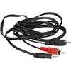 PremiumCord Cavo a Y da Jack a RCA 2m, Jack da 2,5 mm a 2X RCA RCA, Maschio a Maschio, Jack a RCA, Audio Stereo, per Fotocamera Digitale, TV, Telefoni Cellulari, MP3, HiFi, Colore Nero