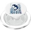 Squalo Martello Subacqueo Snorkeler Imme Squalo Martello Illustrazione Oceano PopSockets PopGrip per MagSafe