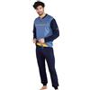 Navigare Pigiama Uomo Invernale Caldo Cotone Interlock Grigio 2141340