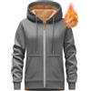 Lonya Felpa Donna con Zip Inverno Elegante Pile Felpe Cappuccio Giacca Sportiva Sweatshirt Casual Classico Cerniera Hoodie