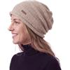 Creekstone Berretto Invernale da Donna in Lana, Foderato in Caldo Pile | Cappelli Invernali di Lana, Beanie Slouchy Donna, Caldo Berretto Invernale Foderato in Pile per Tempo Freddo, Doppio Strato