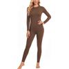 Ekouaer Set Intimo Termico da Donna Leggero e Aderente | Maglia a Maniche Lunghe, Leggings, Girocollo, Stretch in 4 Direzioni, Cuciture Lisce
