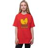Wu-Tang Clan Kids T Shirt Band Logo Nuovo Ufficiale Rosso Ages 5-14 Yrs