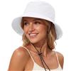 Durio Cappello da pioggia da donna, impermeabile, cappello da pescatore, cappello da pescatore, cappello da sole da donna, pieghevole, portatile, cappello estivo