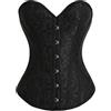 LHHMZ Corsetto da donna a bustino intero, Top corsetto gotico vintage nero, Intimo modellante bustier