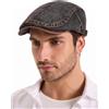 ZLYC Berretto Estivo Ivy con Visiera, in Cotone, da Uomo | Berretto da uomo vintage Gatsby Cabbie, leggero e morbido, in tweed piatto